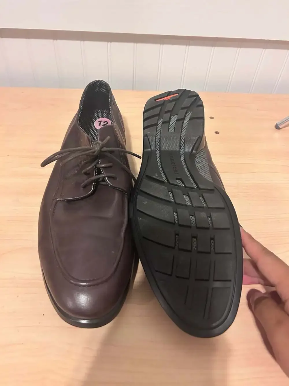 Rockport Adiprene Brown Leather Split Toe Oxford Dress Shoes